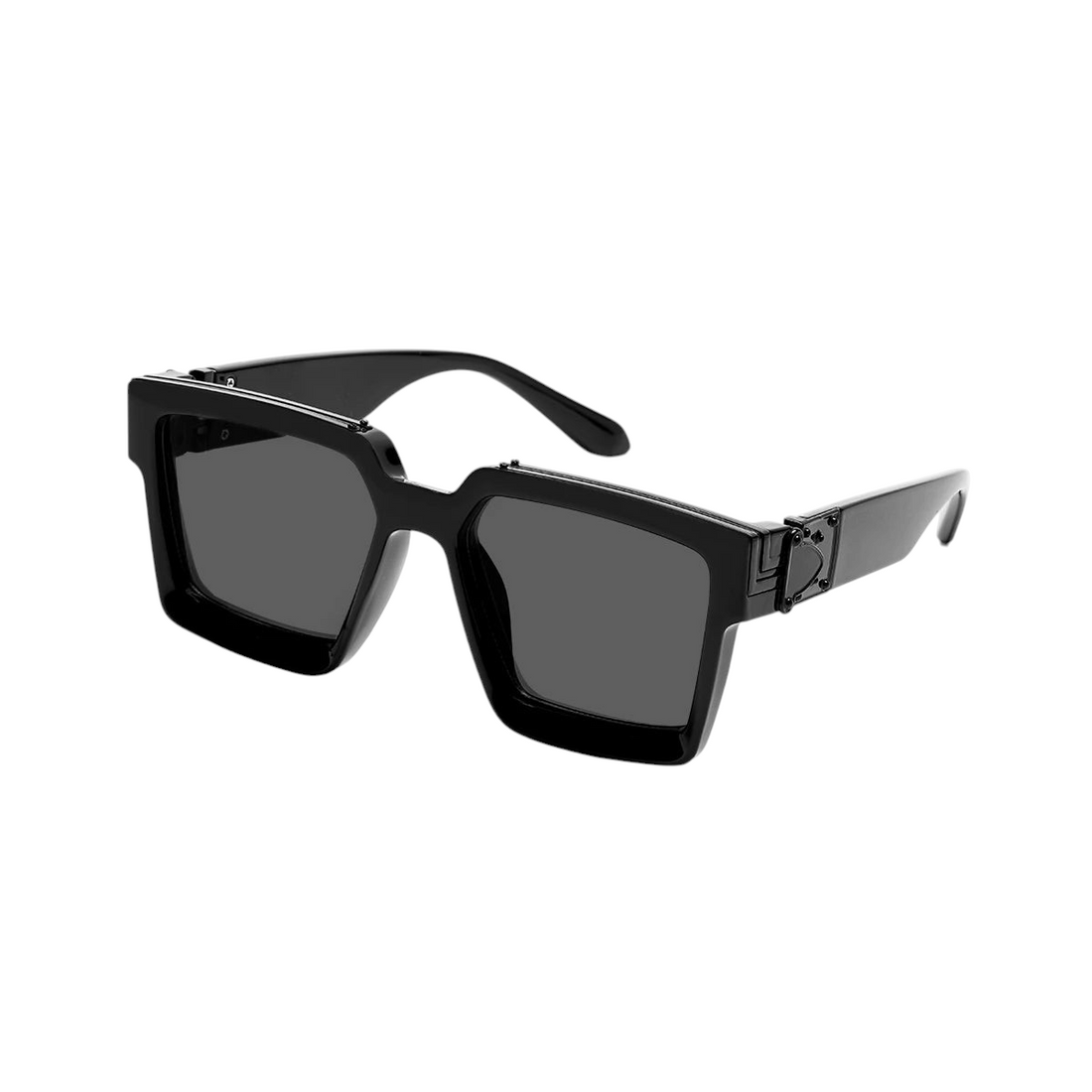 Aureliss Remy quadratische Sonnenbrille in Schwarz mit Polycarbonat-Rahmen und UV400-Schutz