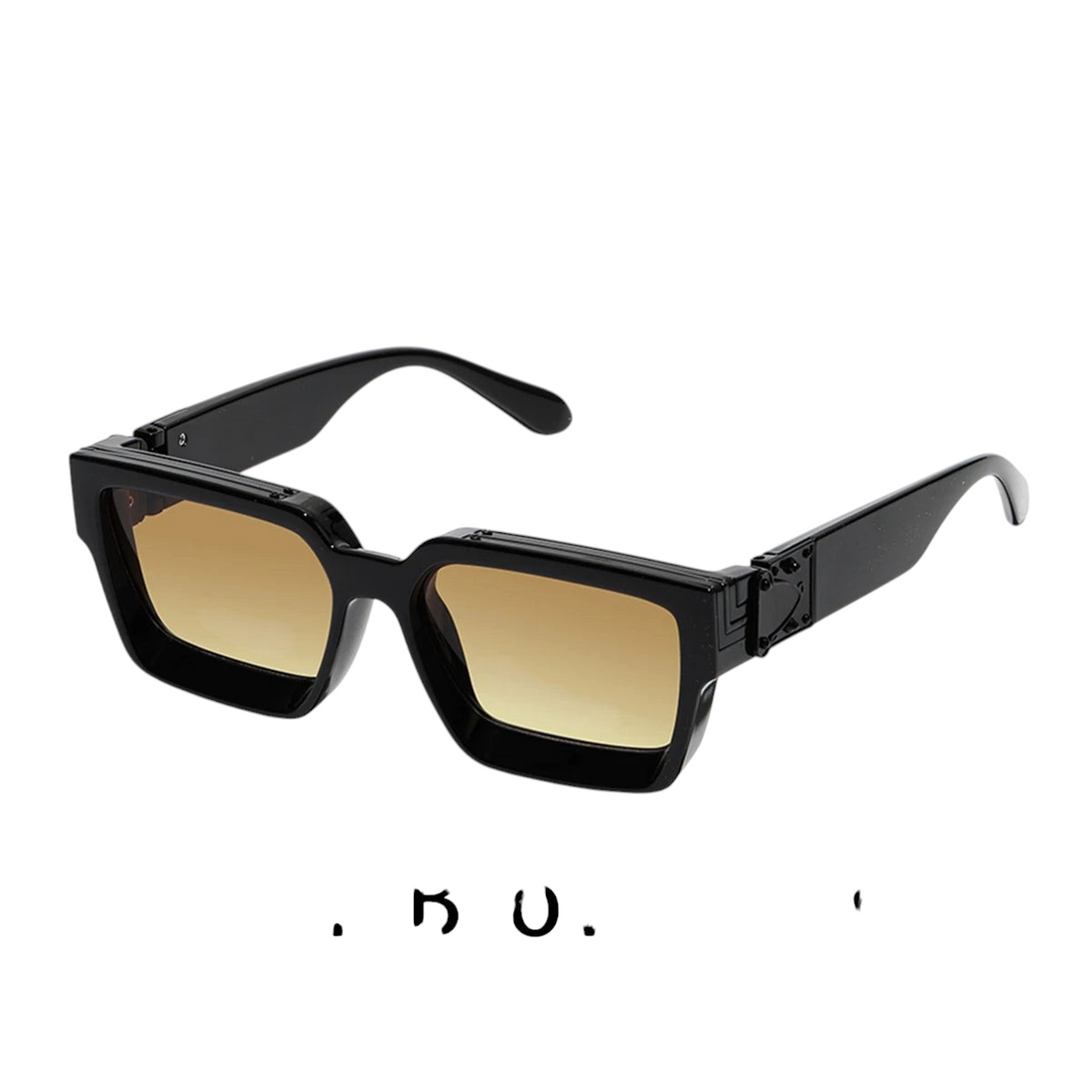 Aureliss Remy quadratische Sonnenbrille mit schwarzem Polycarbonat-Rahmen und braun getönten Gläsern
