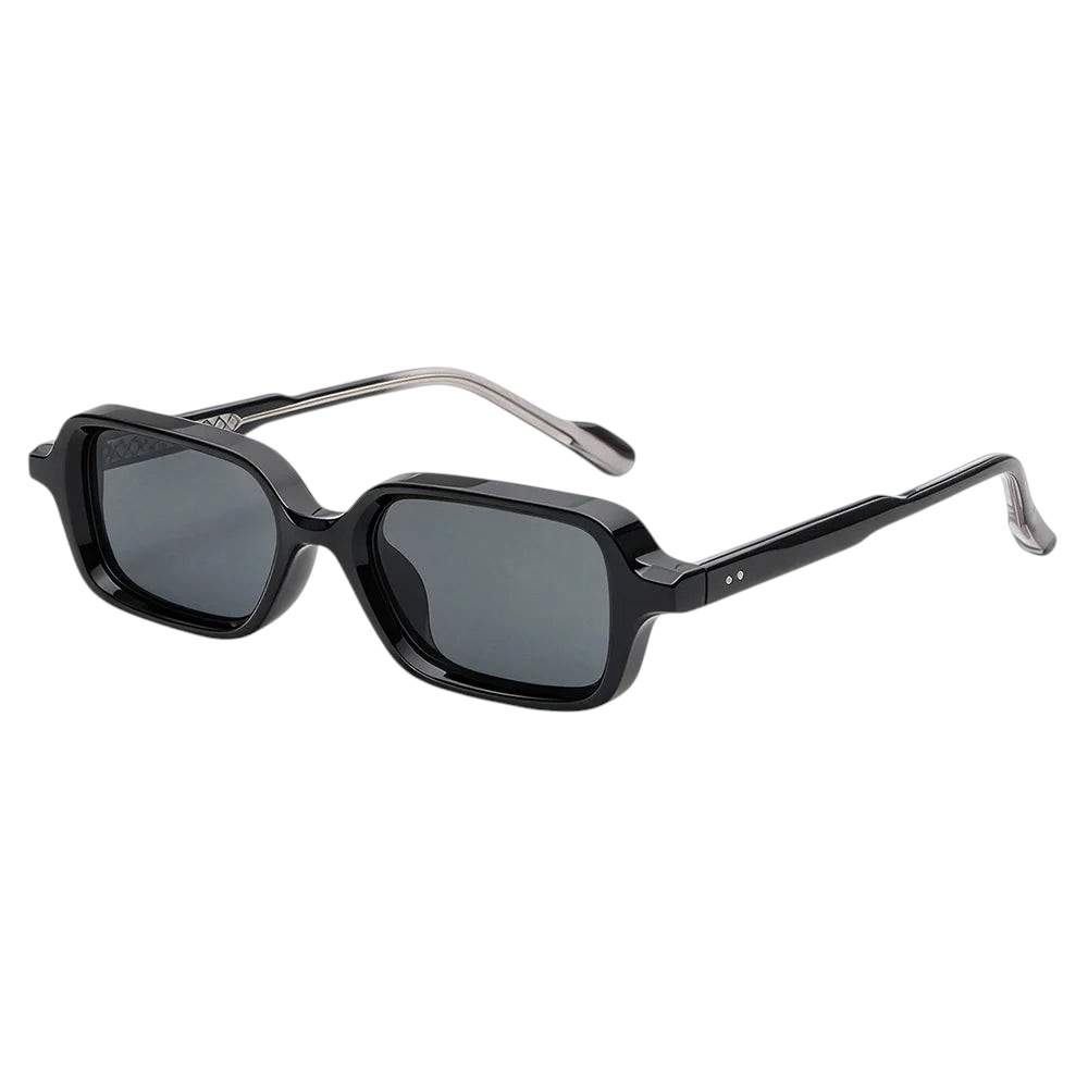 Aureliss Cole Sonnenbrille in Schwarz mit rechteckigem Kunststoffrahmen und UV400-Schutzgläsern