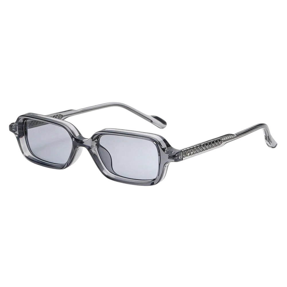 Aureliss Cole Sonnenbrille in Grau mit rechteckigem Kunststoff-Rahmen und UV400-Schutzgläsern